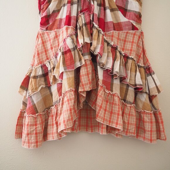 Oli & Hali Plaid Ruffle Tunic Top sz XL - Picture 10 of 14